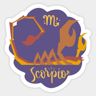 Scorpio: Depth of soul, mysteries untold. Sticker